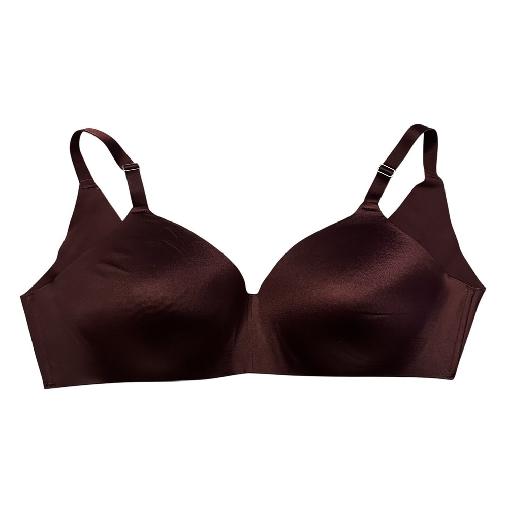 Soma Vanishing Back‎ Wireless Padded Adjustable Straps Bra Size 40D Burgundy